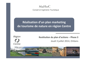 Réalisation d`un plan marketing de tourisme de nature en région