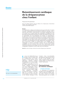 Dossier Retentissement cardiaque de la drépanocytose chez l`enfant