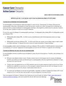 Document d`information - Action Cancer Ontario
