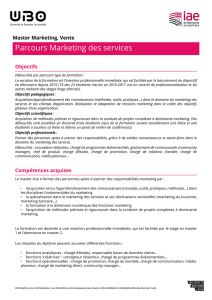 Parcours Marketing des services - Université de Brest