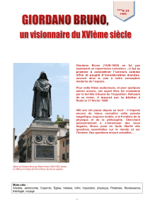 Giordano Bruno (1548-1600) ne fut pas seulement un copernicien