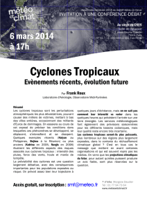 Cyclones Tropicaux - Club des Argonautes
