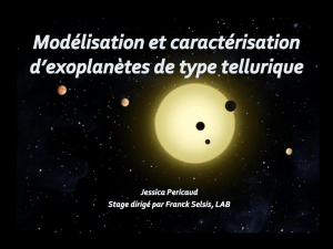 Caractérisation d`exoplanètes de type terrestre