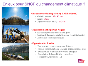 Enjeux pour SNCF du changement climatique
