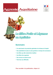 La filière Fruits et Légumes en Aquitaine
