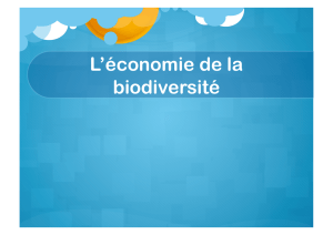 L`économie de la biodiversité