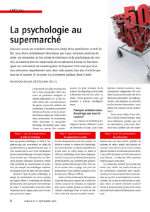 La psychologie au supermarché (TABULA 3/2010