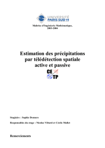 Estimation des précipitations par télédétection spatiale active et