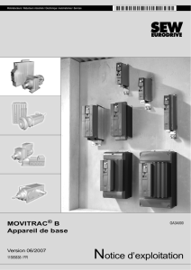 Notice d`exploitation MOVITRAC B Appareil de base