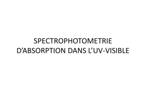 spectrophotometrie d`absorption dans l`uv-visible
