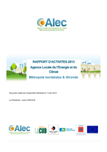 RAPPORT D`ACTIVITES 2013 Agence Locale de l`Energie et du