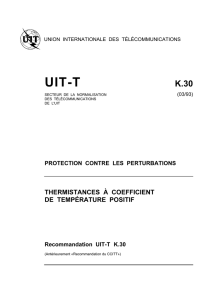 UIT-T Rec. K.30 (03/93) Thermistances à coefficient de