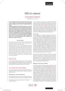 Œil et cancer - Revue Médicale Suisse