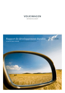 Rapport de développement durable 2007/2008