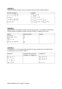 Equations Inéquations - 2010