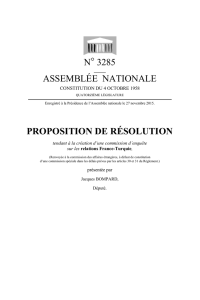 N° 3285 ASSEMBLÉE NATIONALE PROPOSITION DE RÉSOLUTION