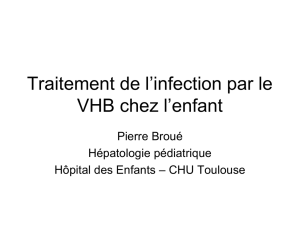 Histoire naturelle de l`infection par le VHB chez l`enfant