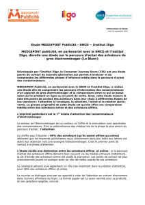 Etude MEDIAPOST Publicité - SNCD – Institut Iligo MEDIAPOST