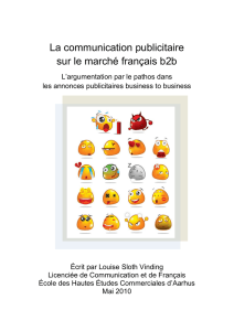La communication publicitaire sur le marché français b2b