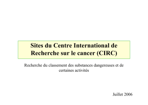 Sites du Centre International de Recherche sur le cancer (CIRC)