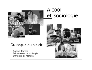 Alcool et sociologie - Département d`histoire