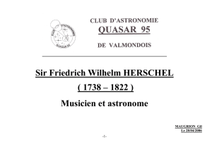 Sir Friedrich Wilhelm HERSCHEL ( 1738 – 1822