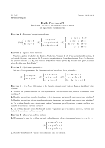 Feuille 2 - Département de Mathématiques d`Orsay