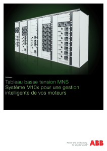 Tableau basse tension MNS Système M10x pour une gestion