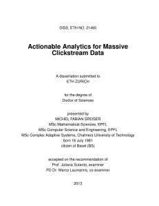 Actionable Analytics for Massive Clickstream Data - ETH E