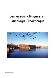 Les essais cliniques en Oncologie Thoracique