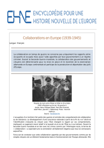 Collaborations en Europe (1939