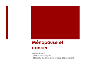 Ménopause et cancer