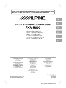 PXA-H800 - Alpine Electronics