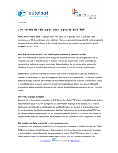 Une «étoile de l`Europe» pour le projet SafeTRIP