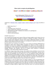 Lettre d`information N°38 - Observatoire européen du plurilinguisme