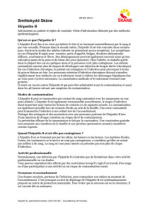 Patientinformation, hepatit B, översättning till franska