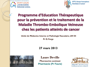 ETP final LDDFHP - Groupe Francophone thrombose et cancer