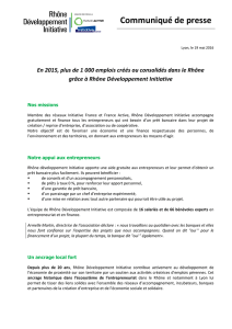 Communiqué de presse - Rhône Développement Initiative