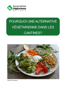 Pourquoi une alternative végétarienne dans les cantines?