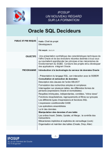 Oracle SQL Decideurs