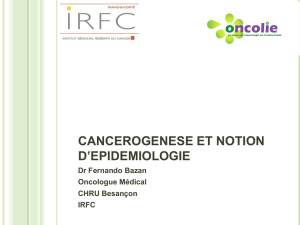 Cancérogénèse – Notion d`épidémiologie