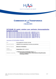 Avis de la Commission de la Transparence octagam