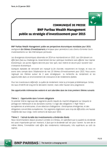 COMMUNIQUÉ DE PRESSE BNP Paribas Wealth Management