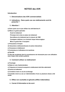 NOTICE des AVK - Cardiologie francophone