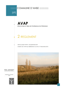 Règlement AVAP - Mairie de Anse