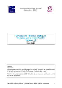 GeOxygene : travaux pratiques version 1.2