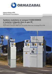 Système modulaire et compact CGMCOSMOS à isolation intégrale