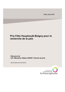 Discours de M. Abdou Diouf à Paris, le 05 juin 2013