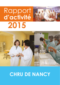 Rapport d`activité 2015