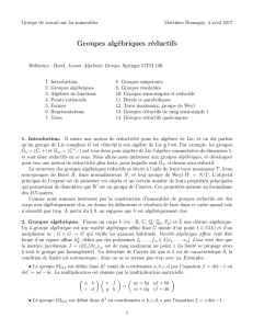 Groupes algébriques réductifs